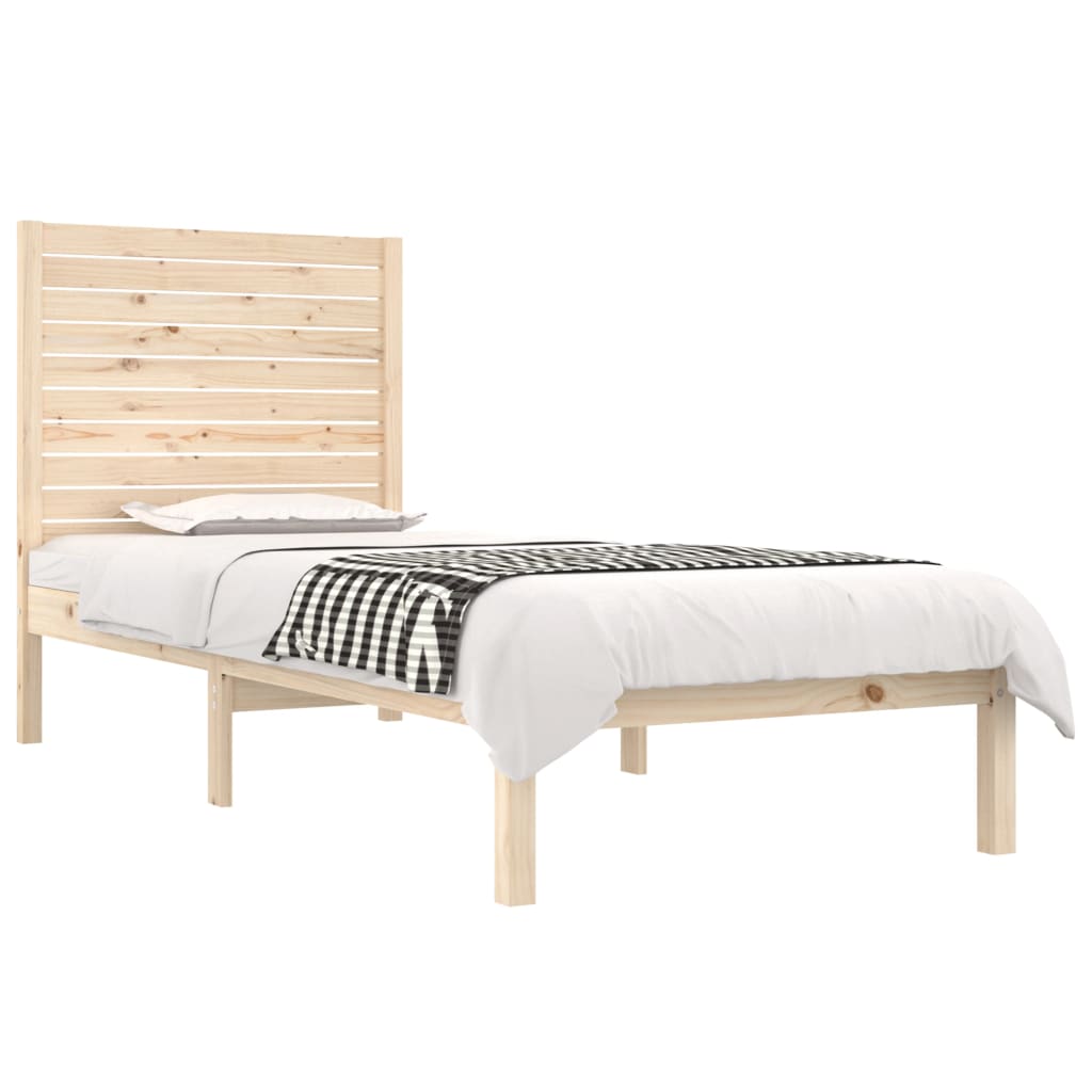 

vidaXL Bedframe massief hout 75x190 cm 2FT6 Small Single