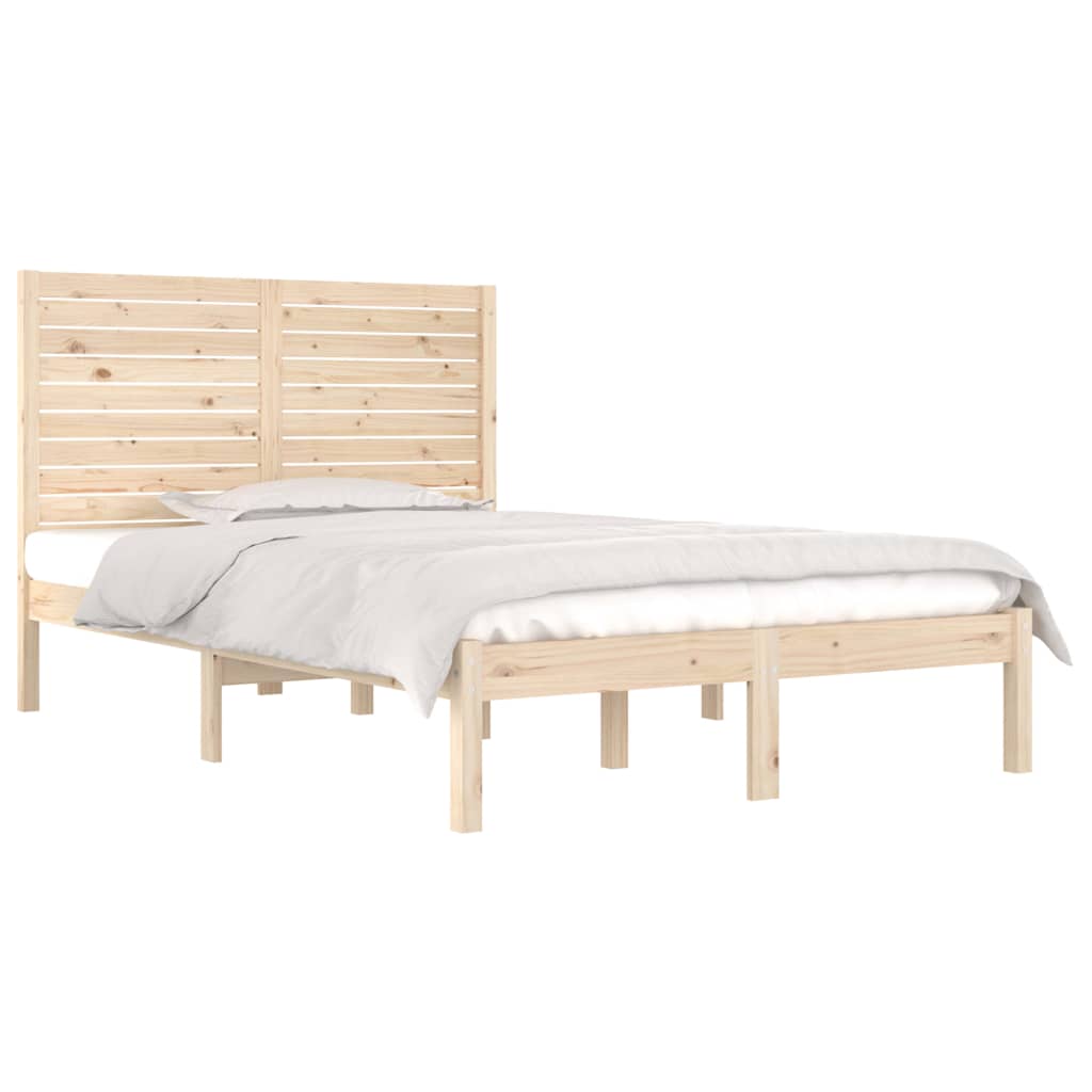 vidaXL Bedframe massief hout 140x190 cm afbeelding