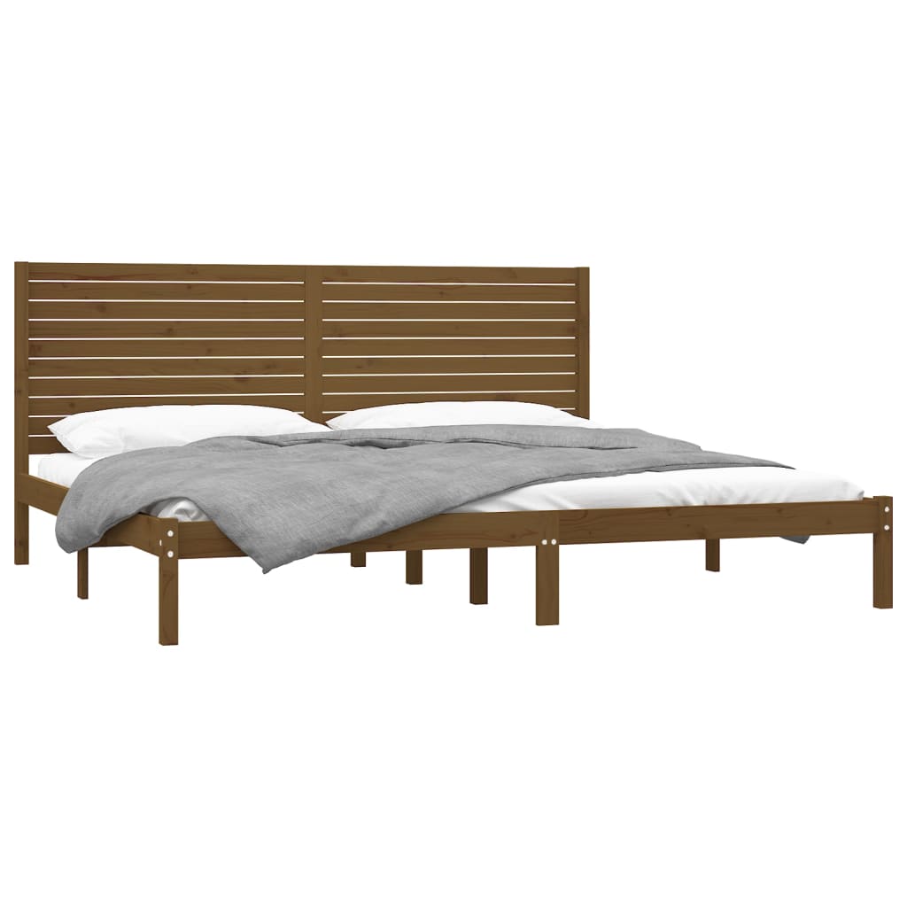 

vidaXL Bedframe massief hout honingbruin 180x200 cm 6FT Super King