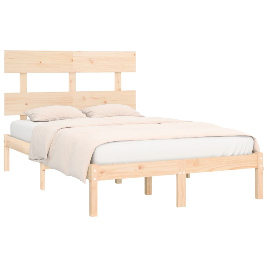 vidaXL Bedframe massief hout 135x190 cm 4FT6 Double