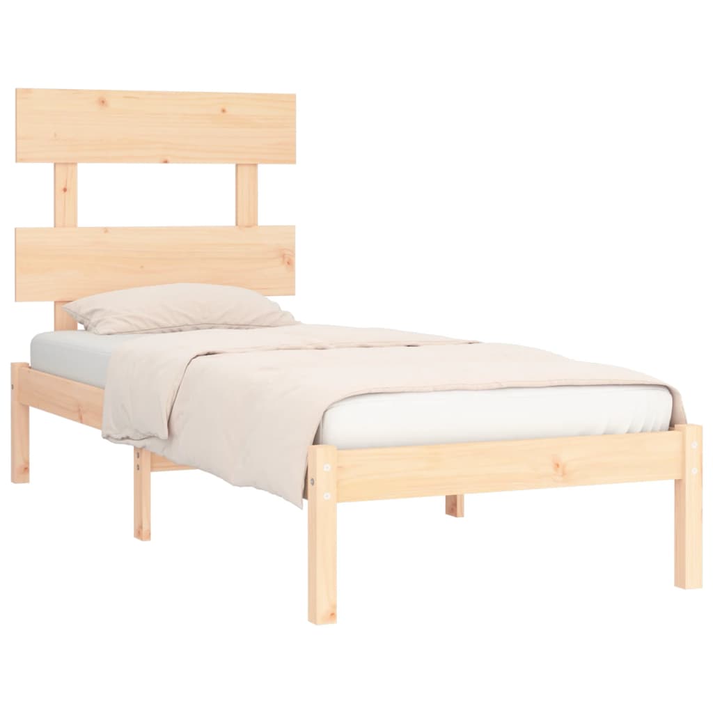 vidaXL Bedframe massief hout 90x200 cm afbeelding