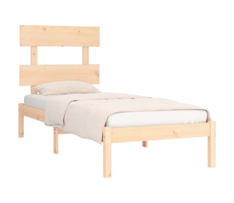 vidaXL Estructura de cama de madera maciza 100x200 cm