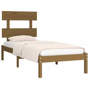 vidaXL Bed Frame without Mattress Honey Brown 100x200 cm Solid Wood