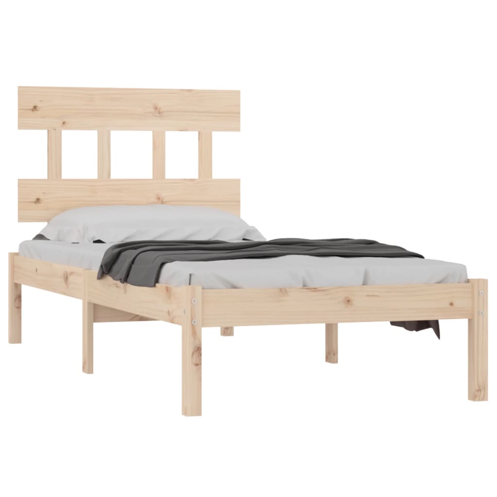 

vidaXL Bedframe massief hout 75x190 cm 2FT6 Small Single