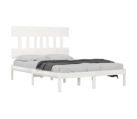 vidaXL Sengeramme hvit heltre 120x190 cm Small Double