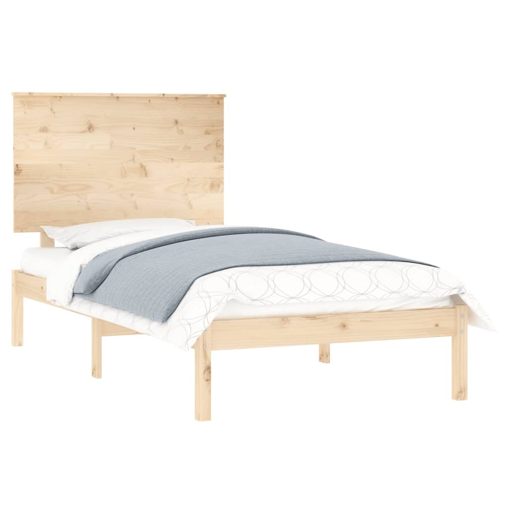 vidaXL Bedframe massief hout 75x190 cm 2FT6 Small Single