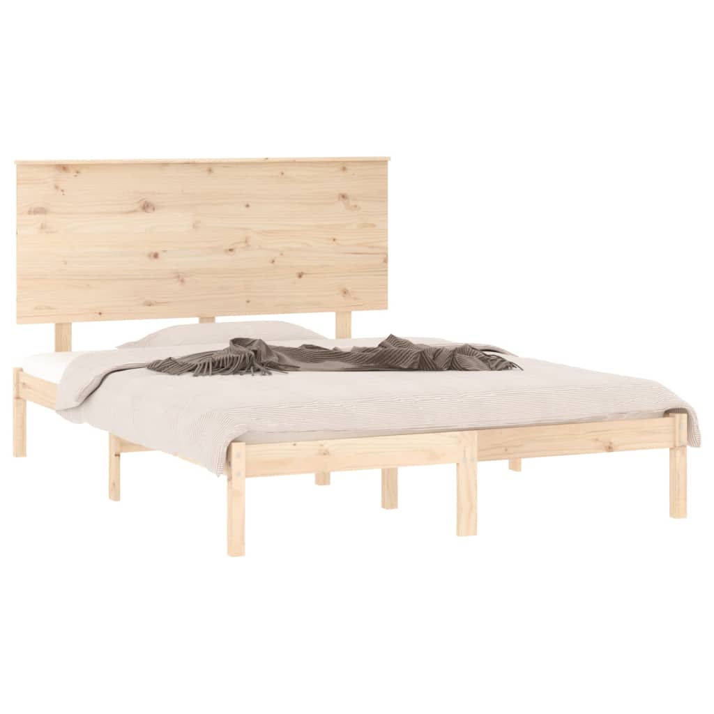 vidaXL Bedframe massief hout 120x190 cm afbeelding