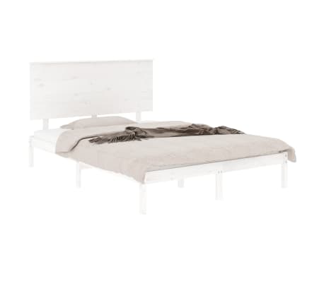 vidaXL Sengeramme hvit heltre 120x190 cm Small Double