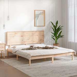 Rám postele masivní dřevo 150 x 200 cm King Size - obrázek 1