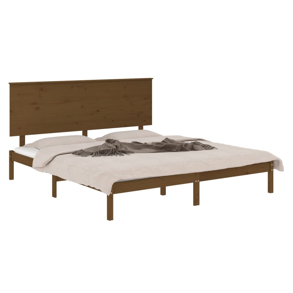 vidaXL Bedframe massief grenenhout honingbruin 160x200 cm