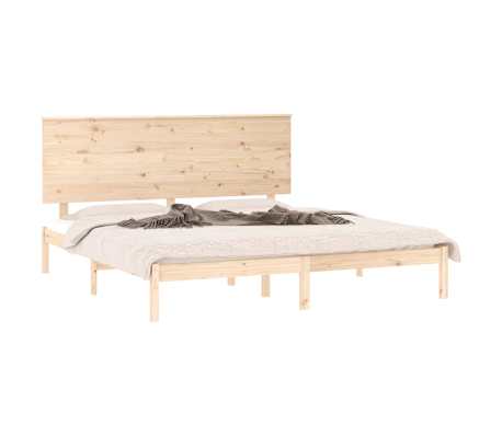 vidaXL Sengeramme med madrass 200x200 cm heltre furu