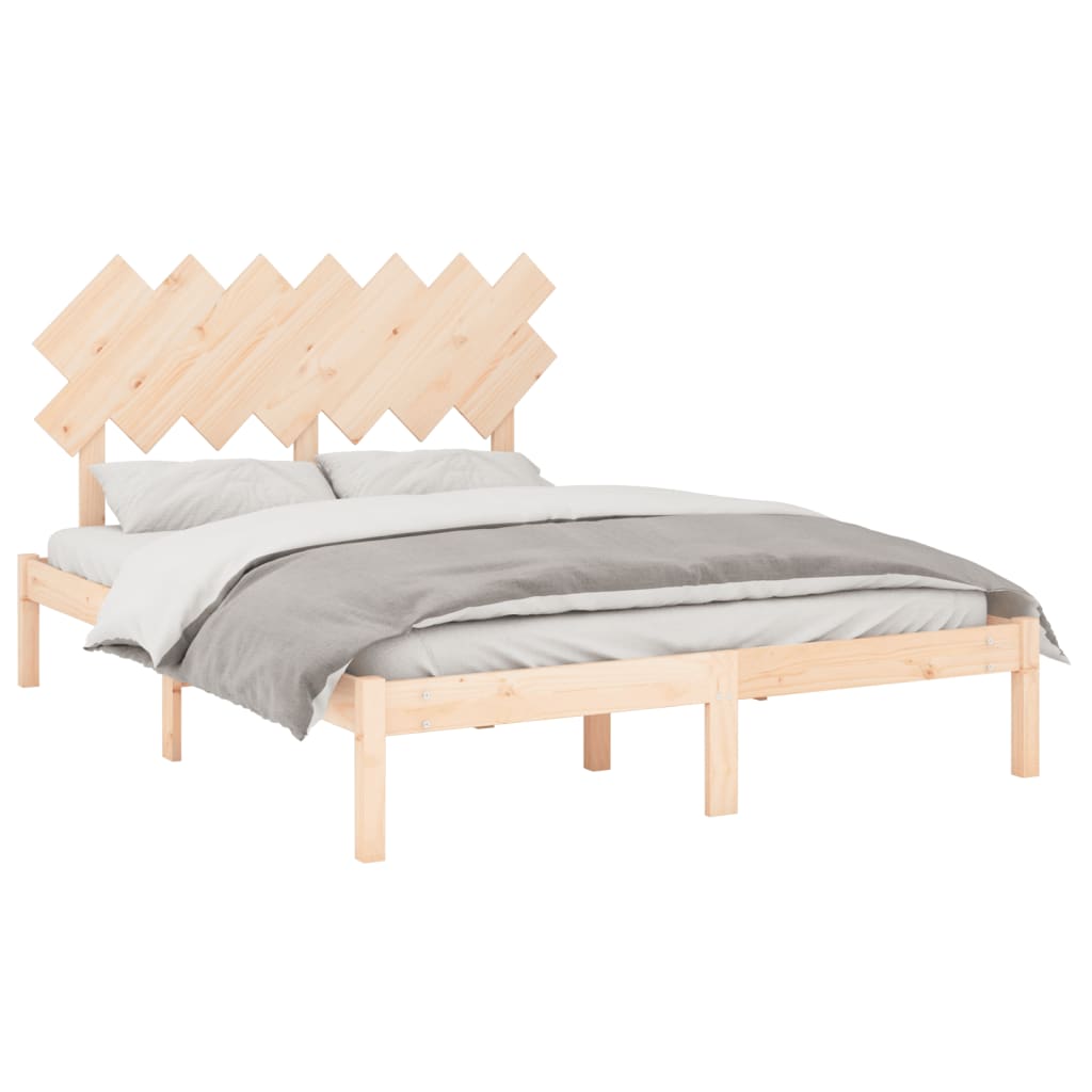 vidaXL Bedframe massief hout 150x200 cm afbeelding