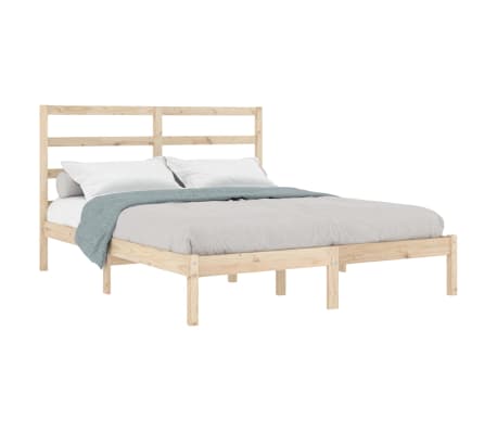 vidaXL Sengeramme uten madrass 140x200 cm heltre furu
