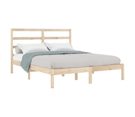 vidaXL Sengeramme uten madrass 160x200 cm heltre furu