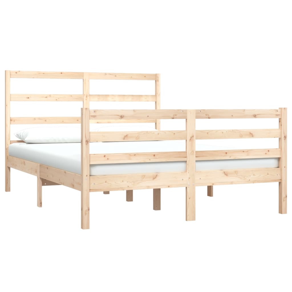 

vidaXL Bedframe massief grenenhout 120x190 cm 4FT Small Double