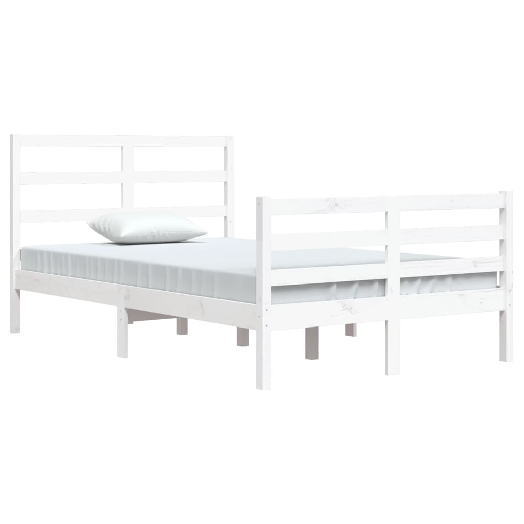 

vidaXL Bedframe massief grenenhout wit 120x200 cm