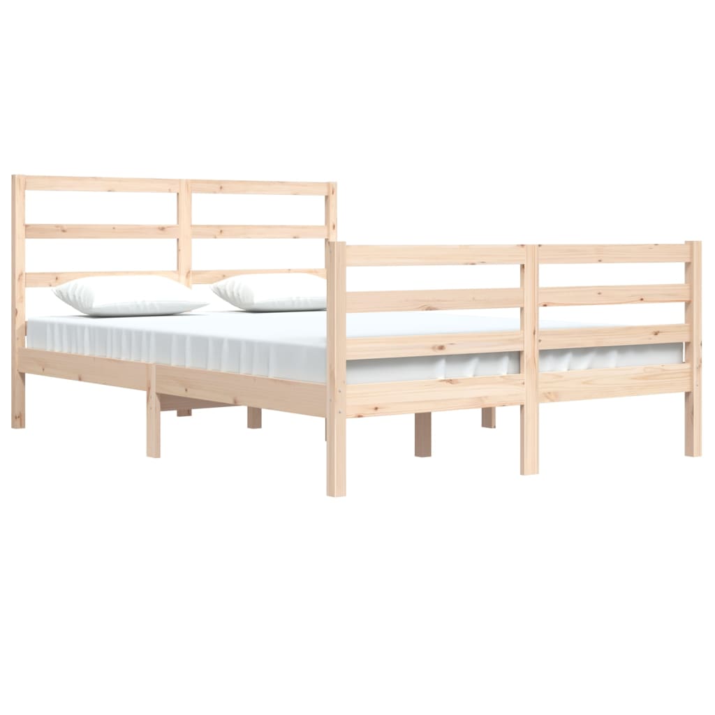 vidaXL Bedframe massief grenenhout 140x200 cm afbeelding