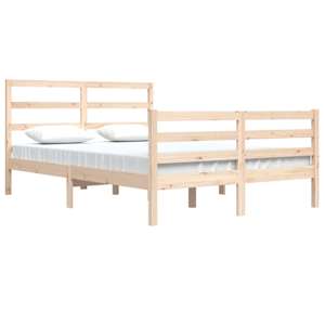 vidaXL Cadre de lit sans matelas bois massif de pin 140x200 cm