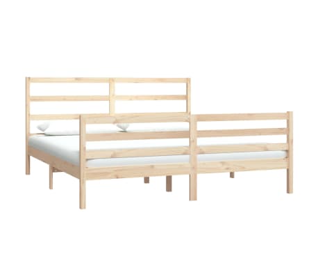 vidaXL Lovos rėmas, 180x200cm, pu&scaron;ies medienos masyvas, itin didelis