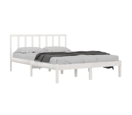 vidaXL Cadre de lit sans matelas blanc bois de pin massif 120x200 cm