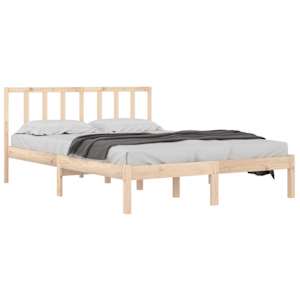 vidaXL Bed Frame without Mattress Solid Wood Pine 150x200 cm King Size King Size