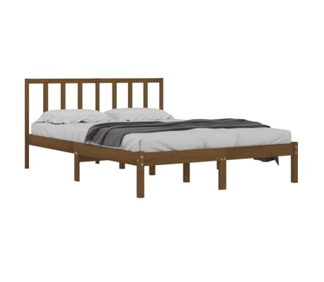 vidaXL Estructura cama sin colchón madera pino marrón miel 160x200 cm