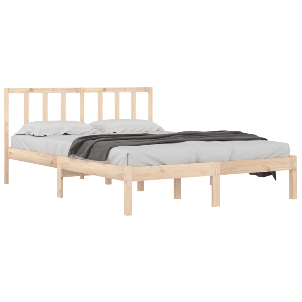 

vidaXL Bedframe massief grenenhout 135x190 cm 4FT6 Double