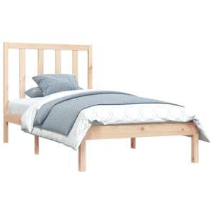 vidaXL Lovos rėmas, 75x190cm, pu&scaron;ies medienos masyvas, vienvietis