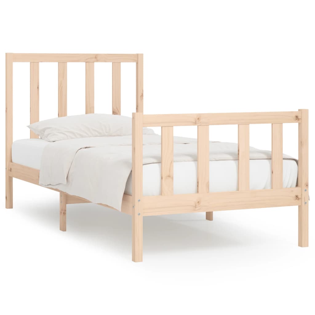 vidaXL Bedframe massief hout 75x190 cm Small Single