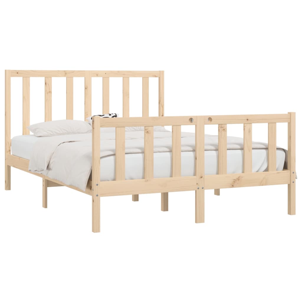 vidaXL Bedframe massief hout 120x190 cm afbeelding
