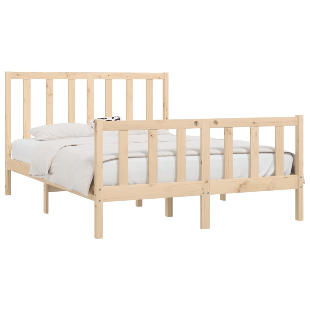 

vidaXL Bedframe massief hout 135x190 cm 4FT6 Double