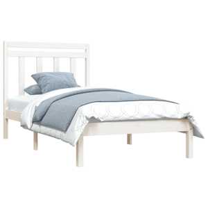 vidaXL Sengeramme hvit heltre 90x200 cm