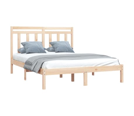 vidaXL Πλαίσιο Κρεβατιού 150 x 200 εκ. Μασίφ Ξύλο King Size