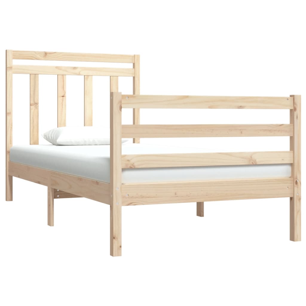 

vidaXL Bedframe massief hout 75x190 cm 2FT6 Small Single