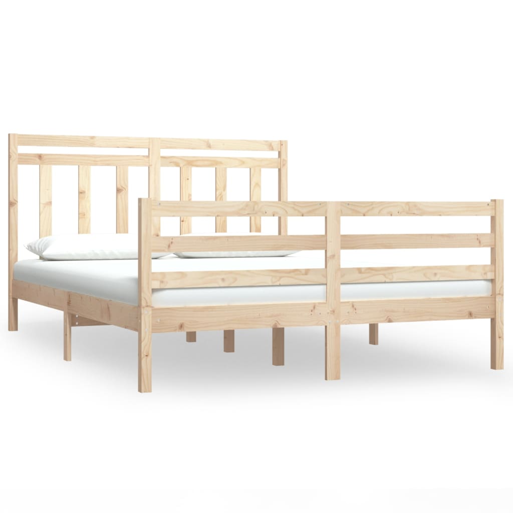 vidaXL Bedframe massief hout 120x190 cm Small Double
