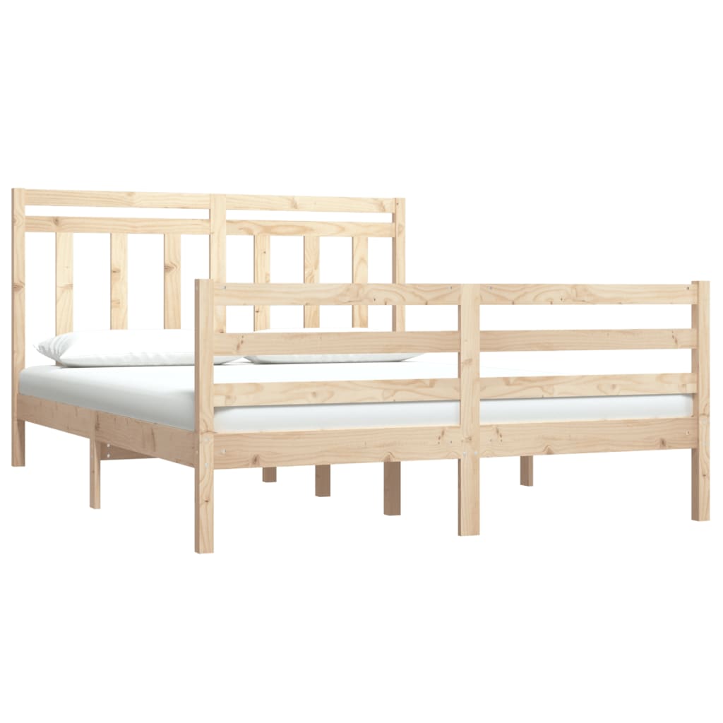 

vidaXL Bedframe massief hout 135x190 cm 4FT6 Double