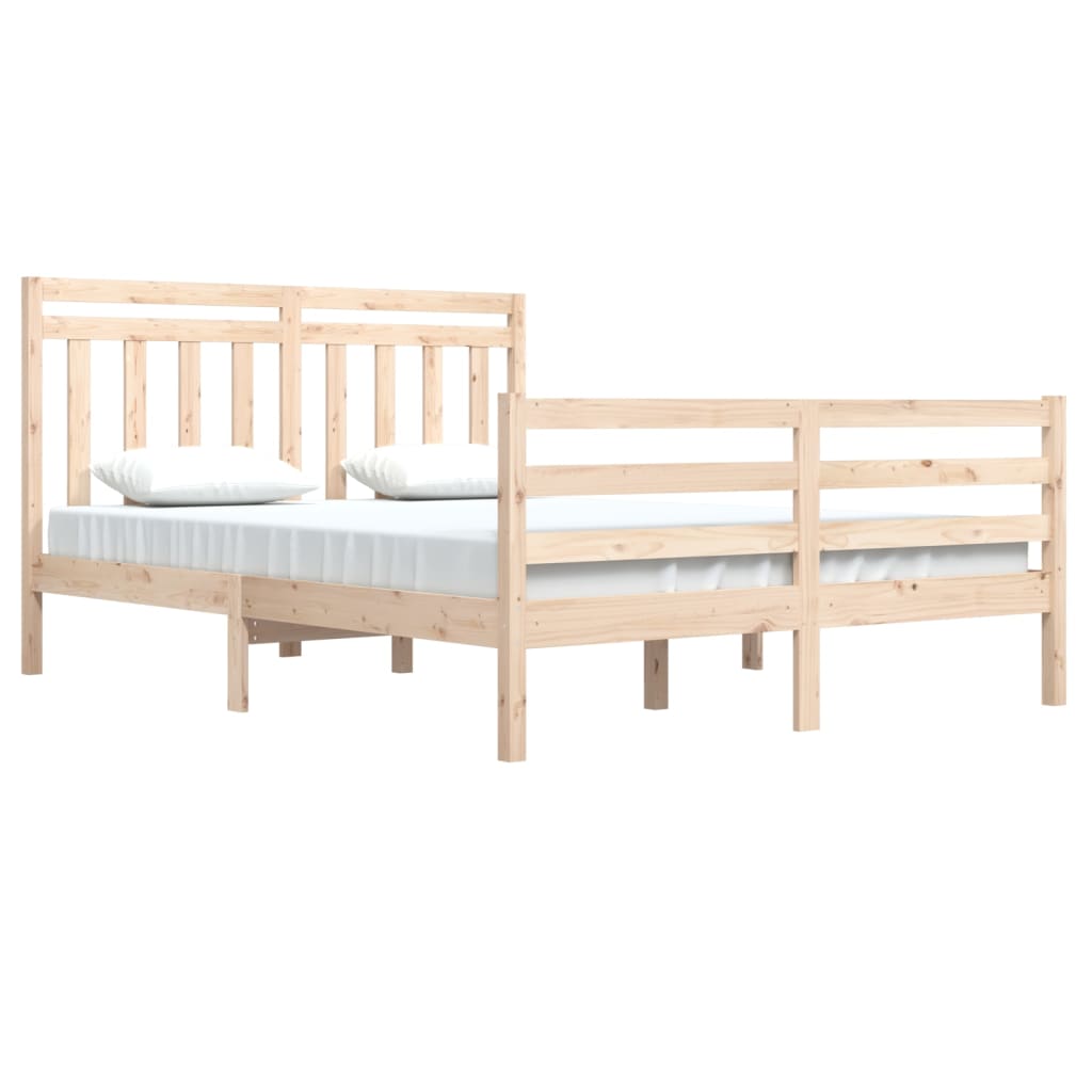 vidaXL Bedframe massief hout 140x200 cm afbeelding
