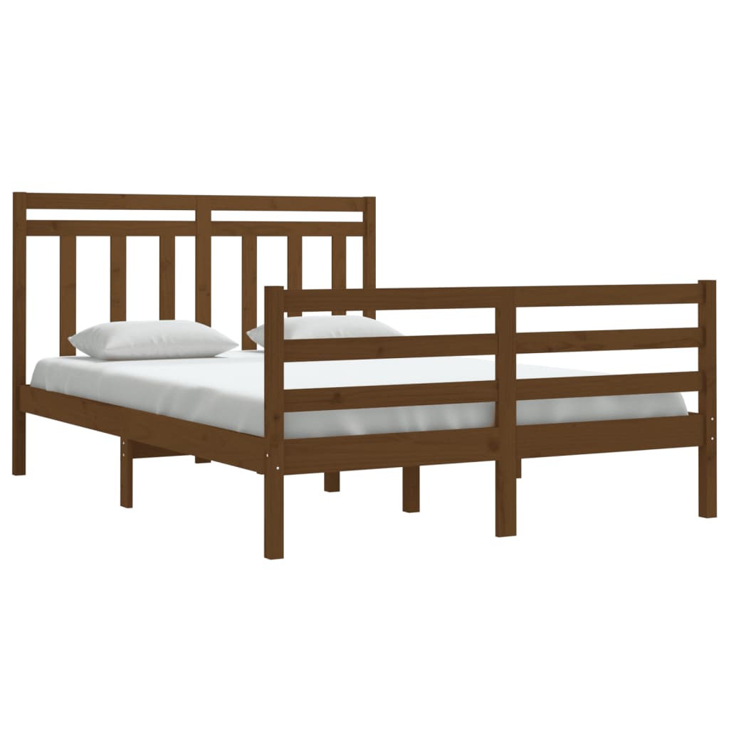 

vidaXL Bedframe massief hout honingbruin 140x200 cm