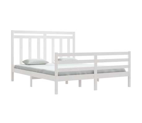vidaXL Sengeramme hvit heltre160x200 cm