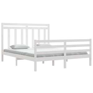 vidaXL Sengeramme hvit heltre160x200 cm