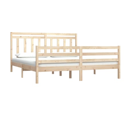 vidaXL Cadre de lit sans matelas 180x200 cm bois massif