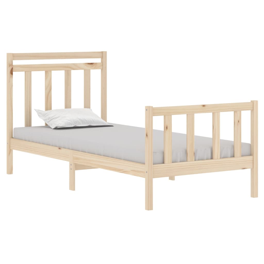 vidaXL Bedframe massief hout 90x190 cm 3FT Single