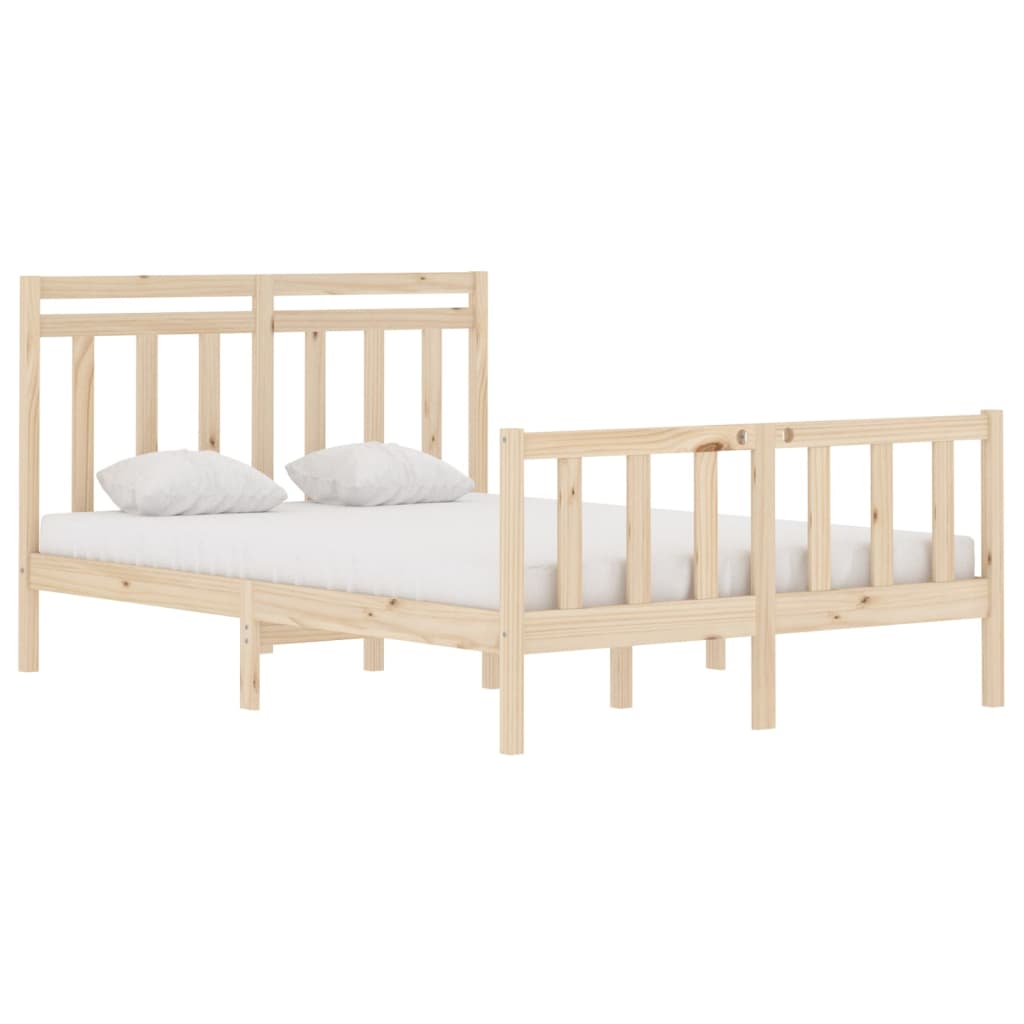 

vidaXL Bedframe massief hout zwart 120x190 cm 4FT Small Double