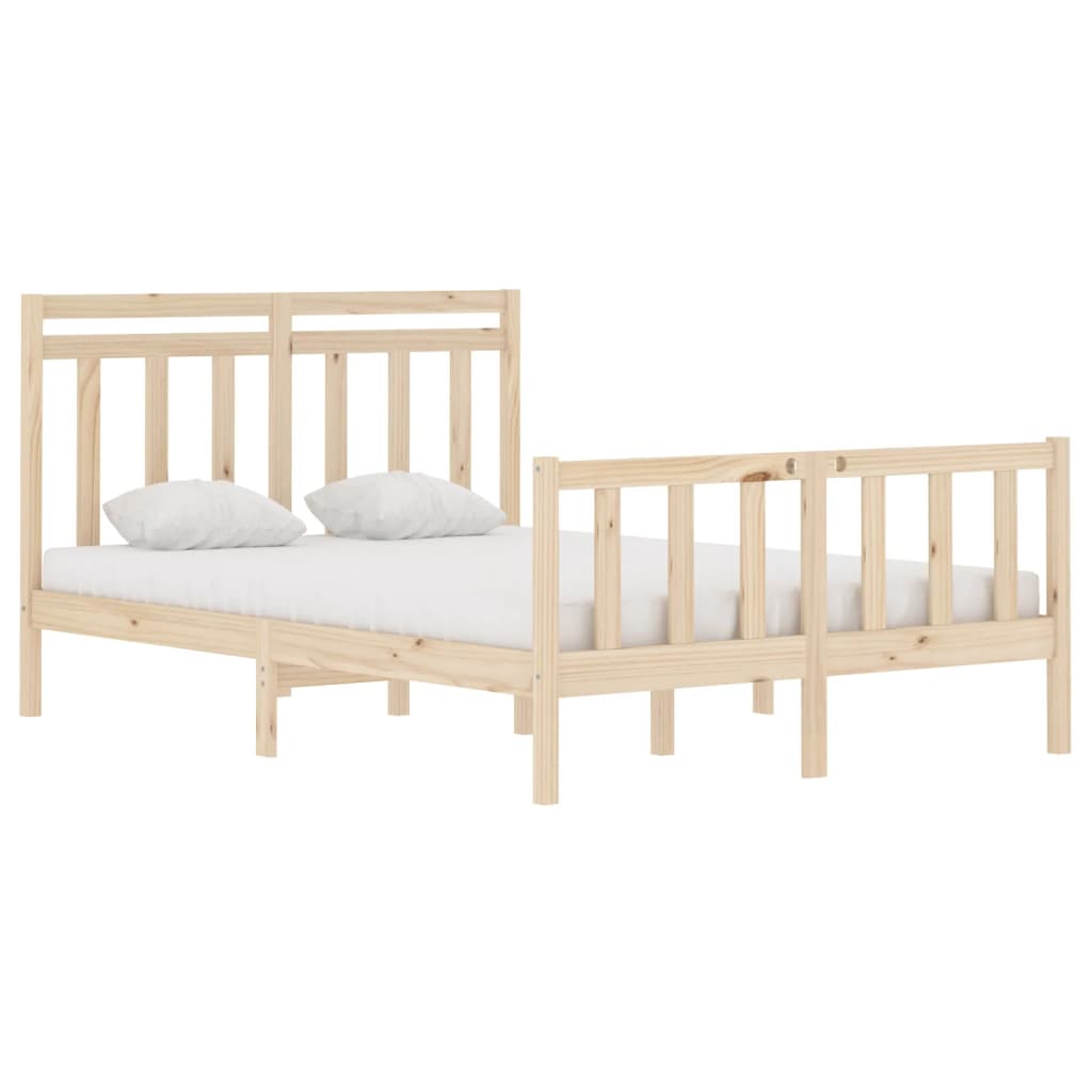 vidaXL Bedframe massief hout 135x190 cm 4FT6 Double