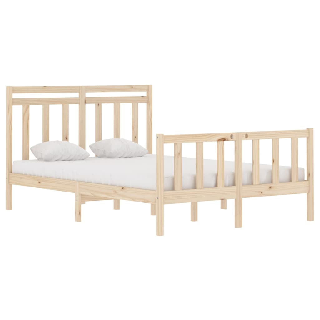 vidaXL Bedframe massief hout 140x190 cm afbeelding