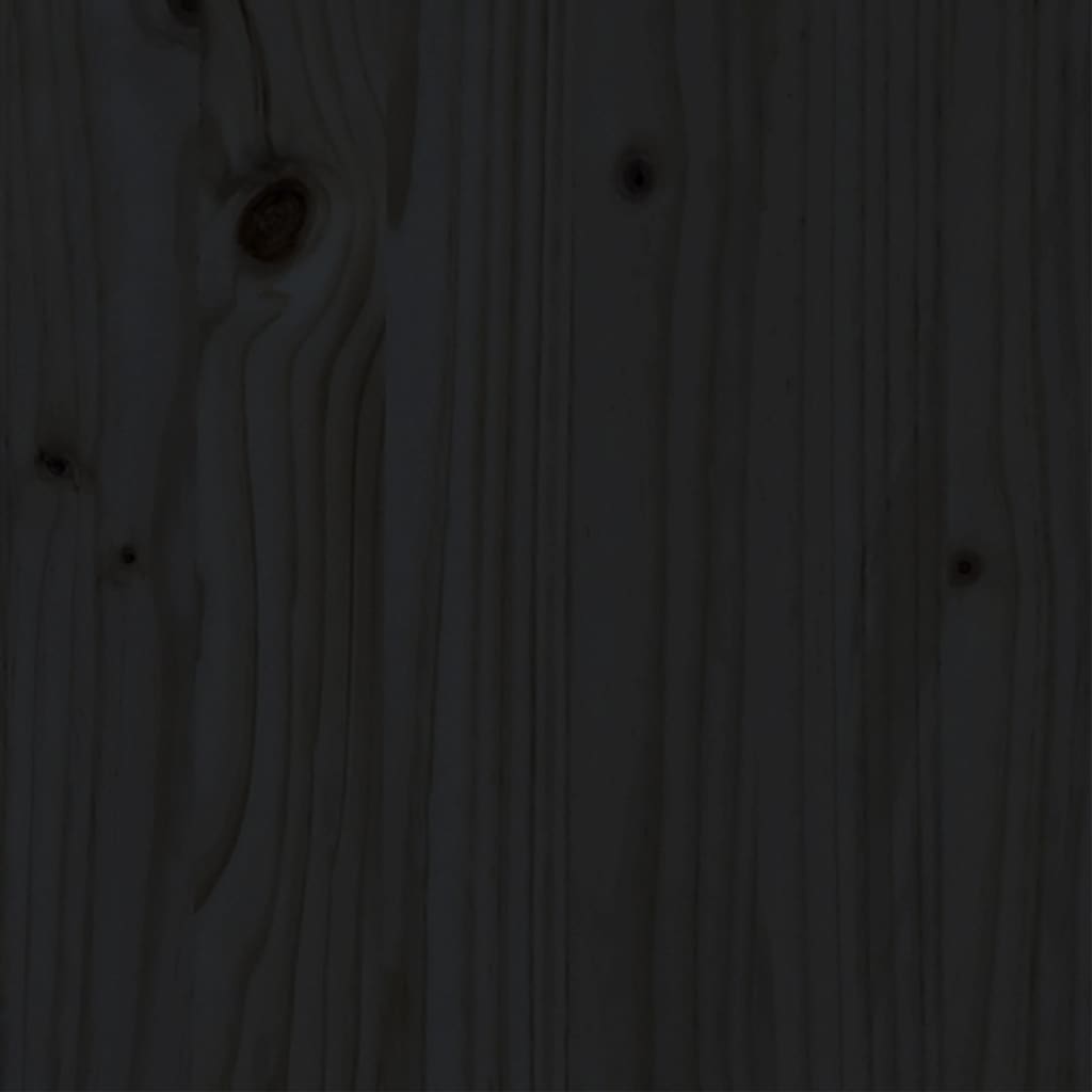 fekete tömör fa ágykeret 120 x 190 cm (4FT Small Double)