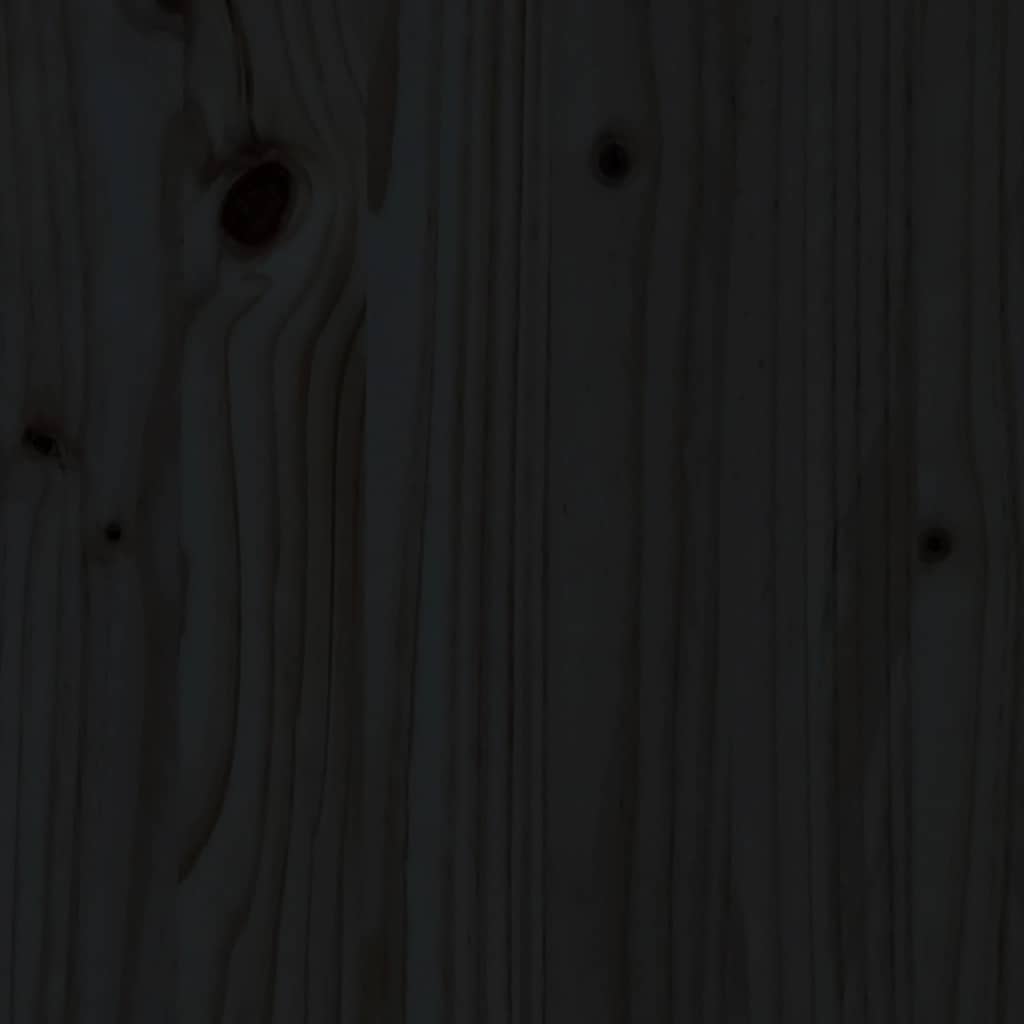 Posteljni okvir črn iz trdnega lesa 140x190 cm - slika 9