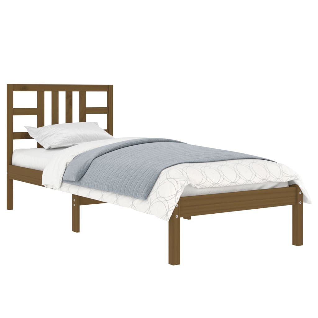 

vidaXL Bedframe massief hout honingbruin 90x200 cm