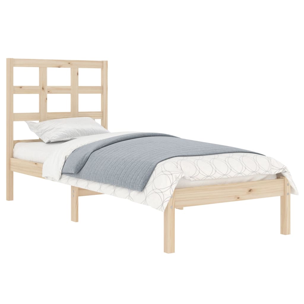 

vidaXL Bedframe massief hout 75x190 cm 2FT6 Small Single