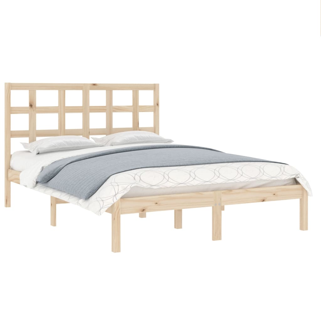 vidaXL Bedframe massief hout 140x190 cm